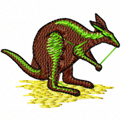 Kangaroo Embroidery Design 7 Kangaroo Embroidery Design 7